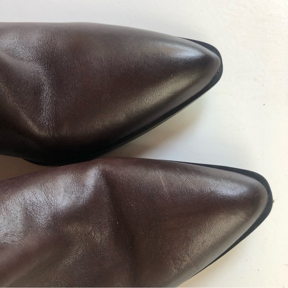 Naturalizer Rooney brown leather pointed toe ankle booties | Sz 9 - Picture 6 of 11